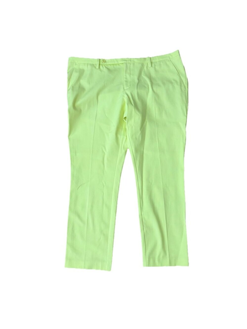Mossimo Women Pants Size 16 Yellow Neon Stretch Mid Rise Ankle Cotton NWT